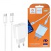 Denmen Зарядний пристрій Denmen USB-C PD20W 3.6A + cable USB-C to USB-C white (DM-DC06T-WH)