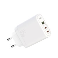 Зарядний пристрій XO 2xUSB-C PD65W + 1xUSB 45W white (СE04-WH)
