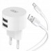 XO Зарядний пристрій XO 2xUSB 2.4A + cable USB to Micro 5P white (L62-M-WH)