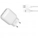 XO Зарядний пристрій XO 2xUSB 2.4A + cable USB to USB-C white (L78-TC-WH)