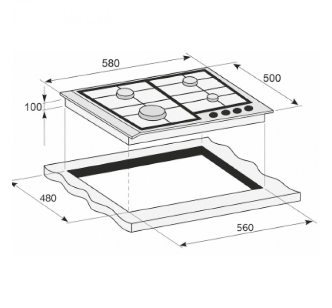PRIME Technics Варочна поверхня PRIME Technics PGH 50023 FIXC