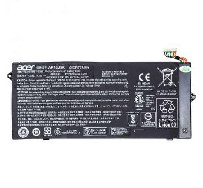 Acer Акумулятор до ноутбука Acer Chromebook C720 (AP13J3K) 11.25V 45Wh (NB410408)