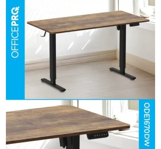 OfficePro Комп'ютерний стіл OfficePro ODE1670DW Dark Wood/Black (ODE1670DW)