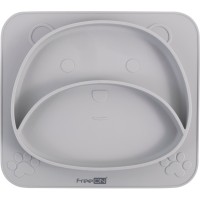 Тарілка дитяча FreeON Bear,силіконова, grey (39678)