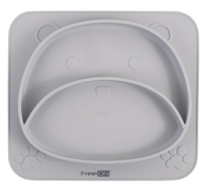 FreeON Тарілка дитяча FreeON Bear,силіконова, grey (39678)
