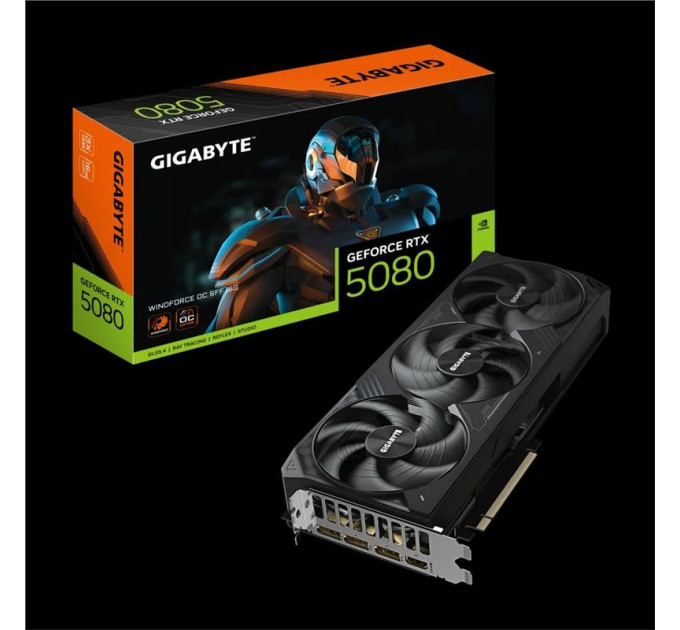 GIGABYTE Відеокарта GIGABYTE GeForce RTX5080 16GB WINDFORCE OC SFF (GV-N5080WF3OC-16GD)