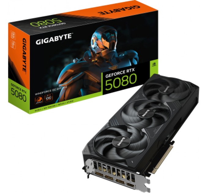 Відеокарта GIGABYTE GeForce RTX5080 16GB WINDFORCE OC SFF (GV-N5080WF3OC-16GD)