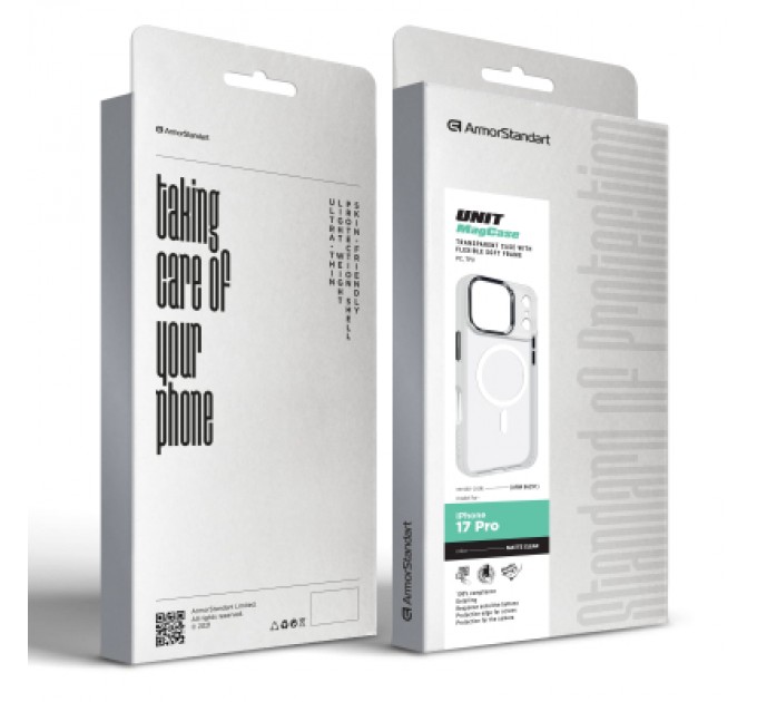 Armorstandart Чохол до мобільного телефона Armorstandart Unit MagCase Apple iPhone 17 Pro Matte Clear (ARM86291)
