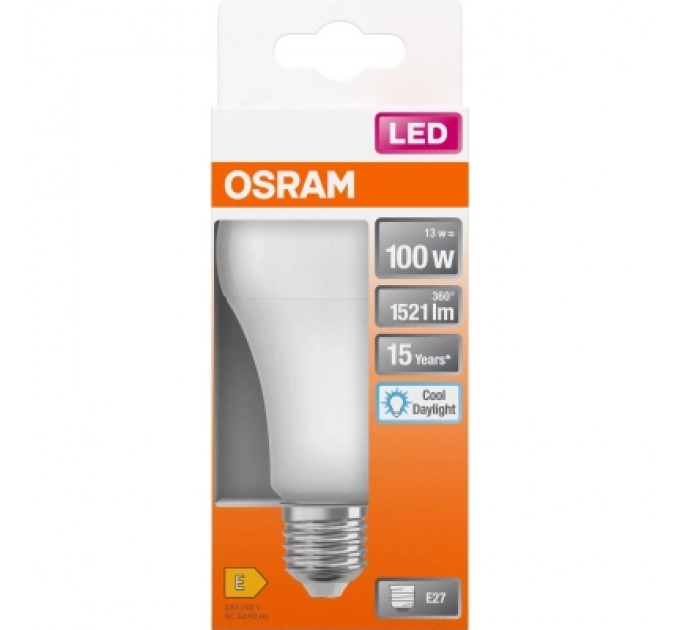 Osram Лампочка Osram CL A100 13W/865 230V FR E27 (4058075304277)
