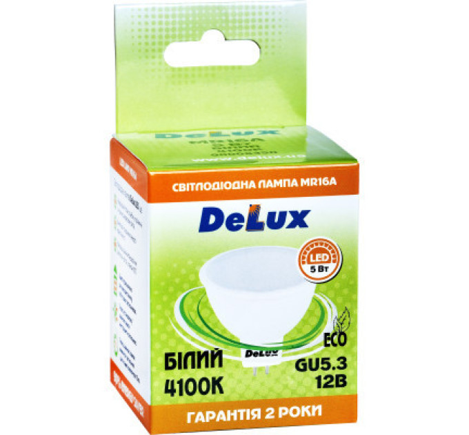 Delux Лампочка Delux MR16A 5Вт 4100K 12В GU5.3 (90021254)