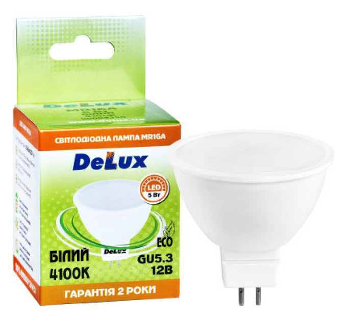 Delux Лампочка Delux лед.лампа_DELUX_MR16A 7Вт_4100K 12В GU5.3 (90021252)