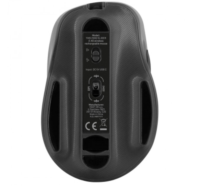 YENKEE Мишка YENKEE YMS 2080GY Slider Wireless Black (45019322)