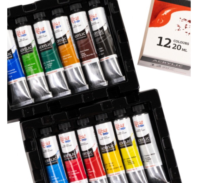 Rosa Акрилові фарби Rosa Studio 12*20мл, блістер (4823098538080)