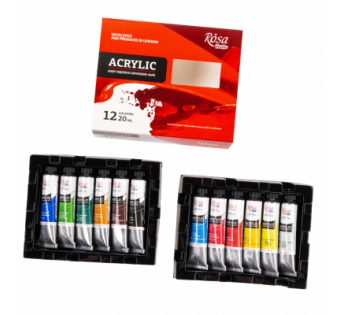 Rosa Акрилові фарби Rosa Studio 12*20мл, блістер (4823098538080)