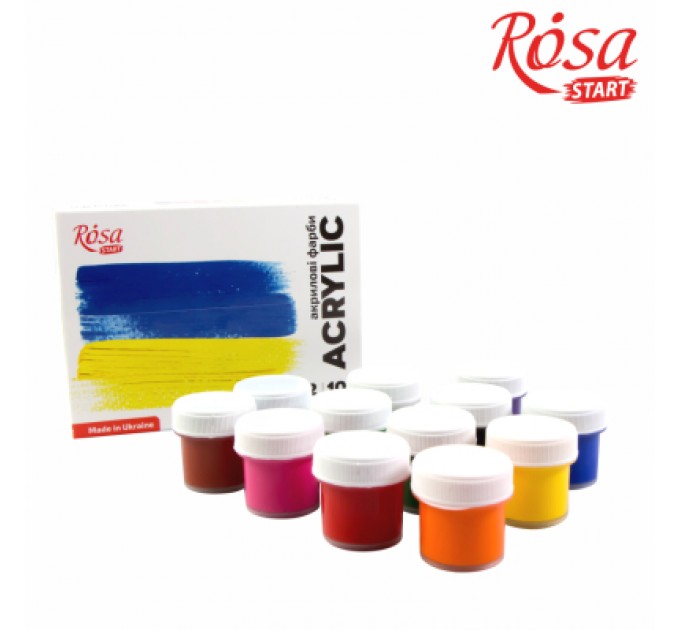 Rosa Акрилові фарби Rosa START Ukraine 12 x10 мл (4823098531036)