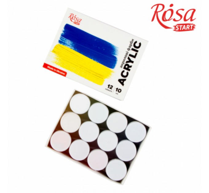 Rosa Акрилові фарби Rosa START Ukraine 12 x10 мл (4823098531036)