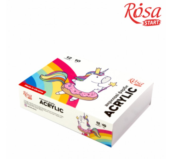 Rosa Акрилові фарби Rosa START Unicorn 12 x10 мл (4823098531005)