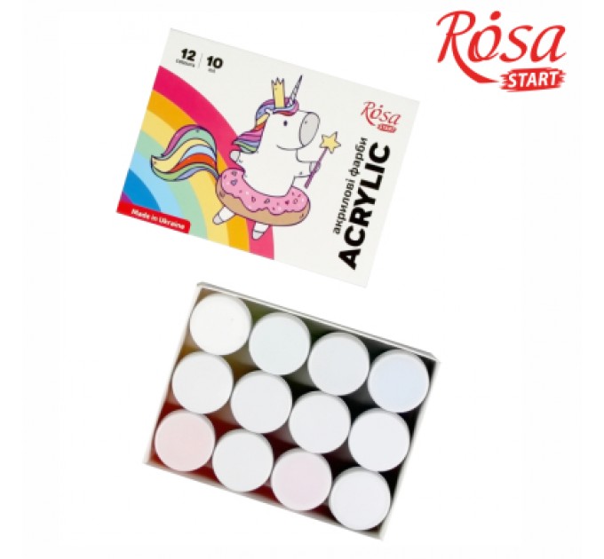 Rosa Акрилові фарби Rosa START Unicorn 12 x10 мл (4823098531005)