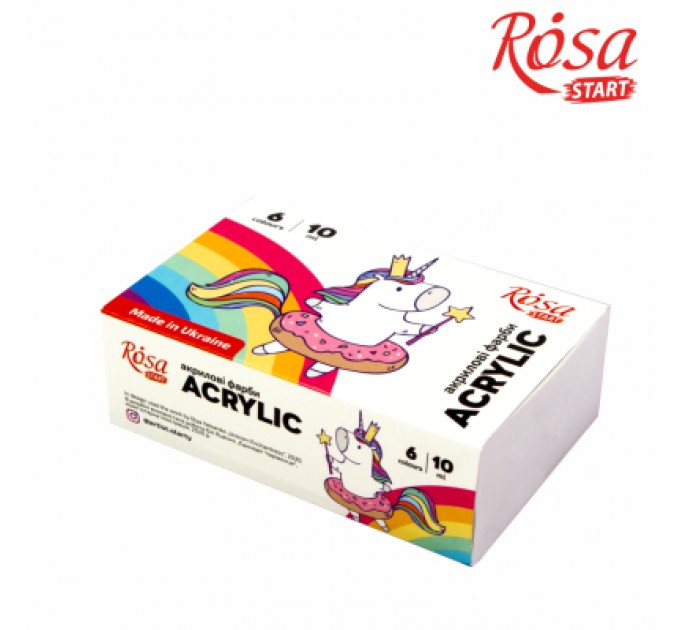 Rosa Акрилові фарби Rosa START Unicorn 6 x10 мл (4823098531029)