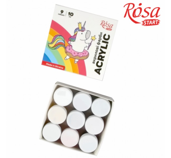 Rosa Акрилові фарби Rosa START Unicorn 9 x10 мл (4823098531012)
