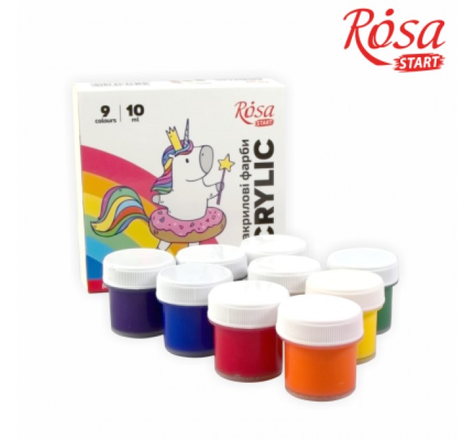 Rosa Акрилові фарби Rosa START Unicorn 9 x10 мл (4823098531012)