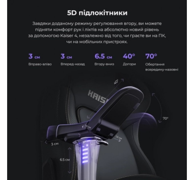 Anda Seat Крісло ігрове Anda Seat Kaiser 4 PVC Size L Black (AD12YDDC-L-20-B-PV/C)