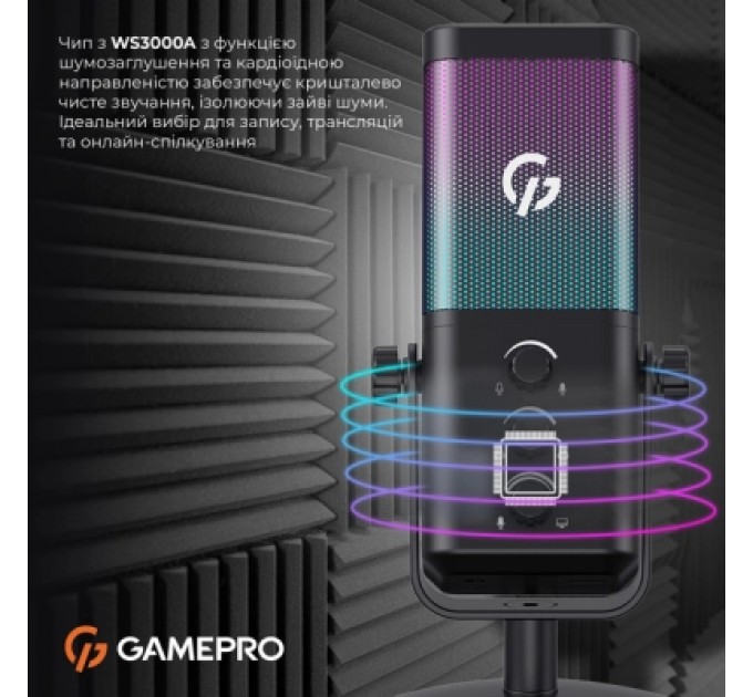 GamePro Мікрофон GamePro Genesis X-Arctic USB (UGM117B)