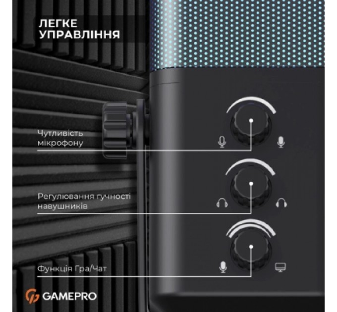 GamePro Мікрофон GamePro Genesis X-Arctic USB (UGM117B)