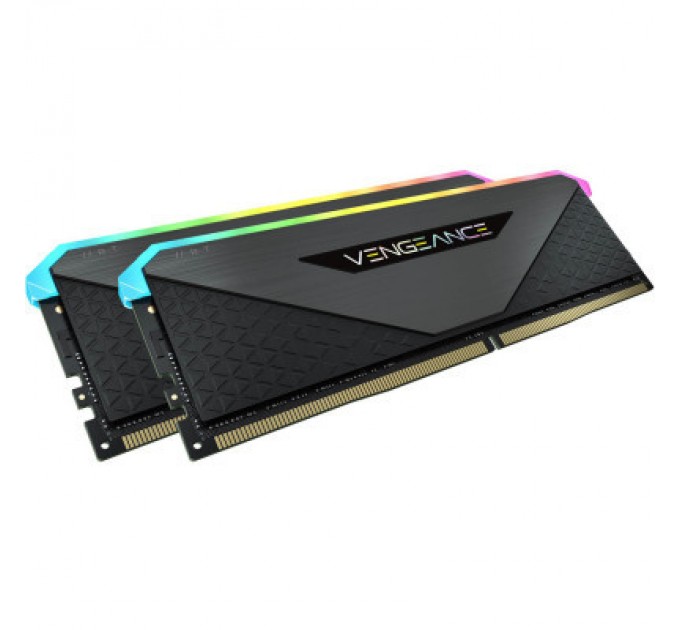 Corsair Модуль пам'яті для комп'ютера DDR4 32GB (2x16GB) 3600 MHz Vengeance RGB RT Black Corsair (CMN32GX4M2Z3600C18)