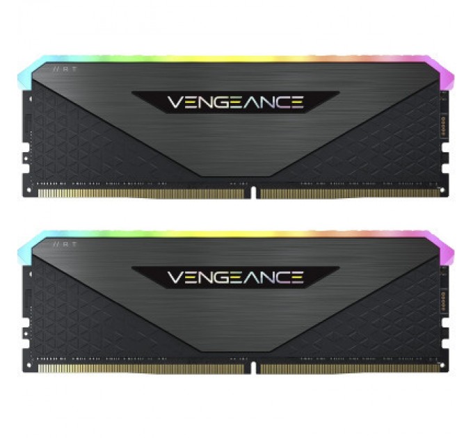 Corsair Модуль пам'яті для комп'ютера DDR4 32GB (2x16GB) 3600 MHz Vengeance RGB RT Black Corsair (CMN32GX4M2Z3600C18)