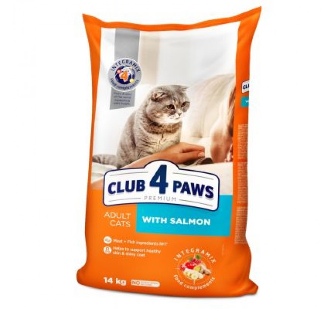 Club 4 Paws Сухий корм для кішок Club 4 Paws Преміум. З лососем 14 кг (4820083909238)