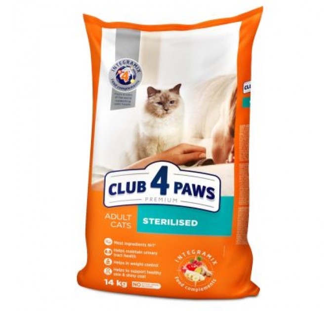 Club 4 Paws Сухий корм для кішок Club 4 Paws Преміум. Для стерилізованих 14 кг (4820083909665)