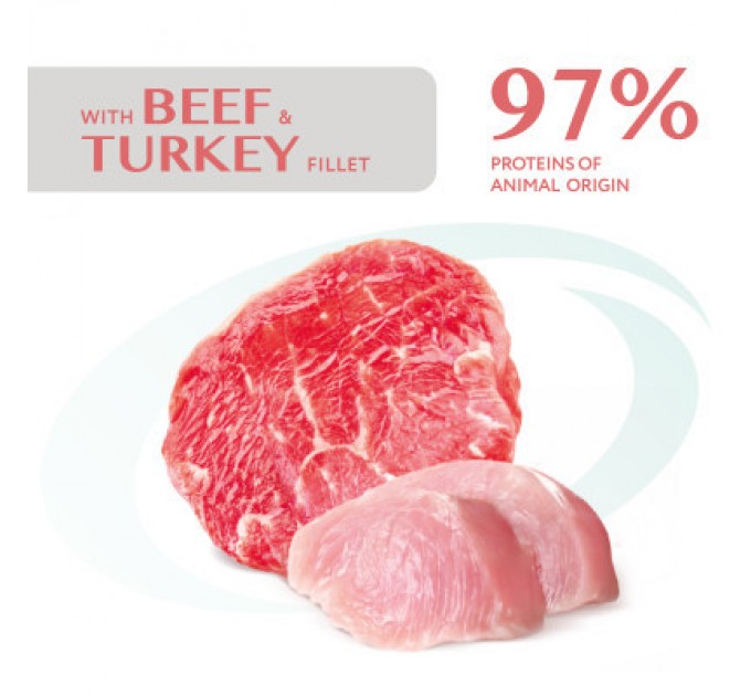 Optimeal Вологий корм для кішок Optimeal для стерилізованих/кастрованих з яловичиною та індичим філе в желе 85 г (4820215365901)