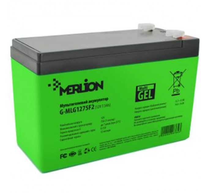 Merlion Батарея до ДБЖ Merlion 12V - 7.5 Ah (G-MLG1275F2)