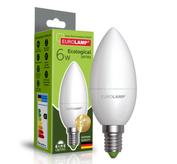 Eurolamp Лампочка Eurolamp LED CL 6W E14 4000K 220V (LED-CL-06144(P))