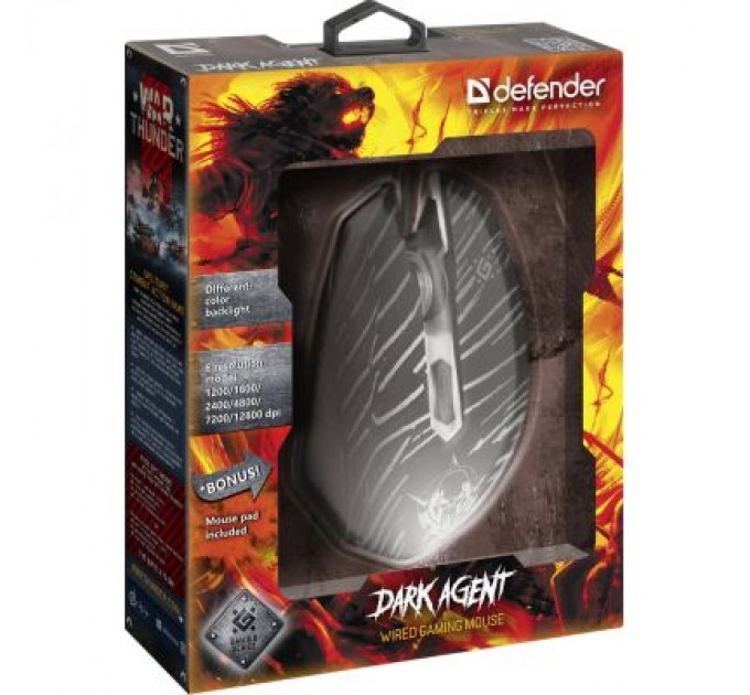 Defender Мишка Defender Dark Agent GM-590L USB Black (52590)