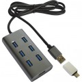Maiwo Концентратор Maiwo USB 3.0 Type-A / Type-C to 7х USB3.0 (KH700)