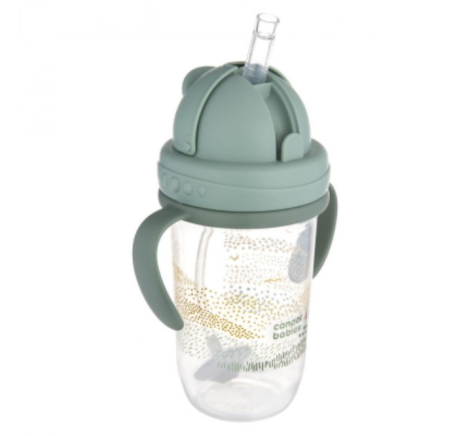 Canpol babies Поїльник-непроливайка Canpol babies MOUNTAINS з трубочкою і обтяжувачем, 270 мл, зелена (56/620_gre)