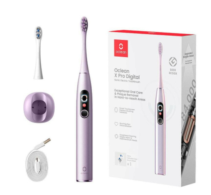 Oclean Електрична зубна щітка Oclean X Pro Digital Electric Toothbrush Purple (6970810553475)