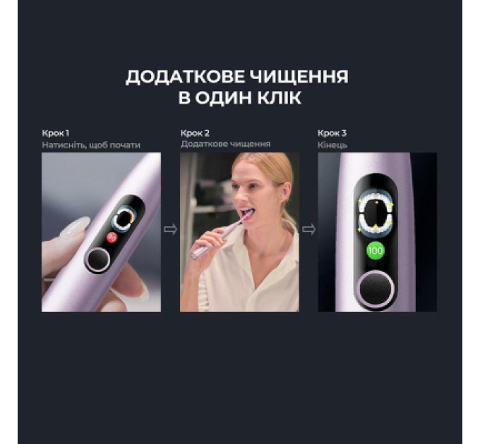 Oclean Електрична зубна щітка Oclean X Pro Digital Electric Toothbrush Purple (6970810553475)