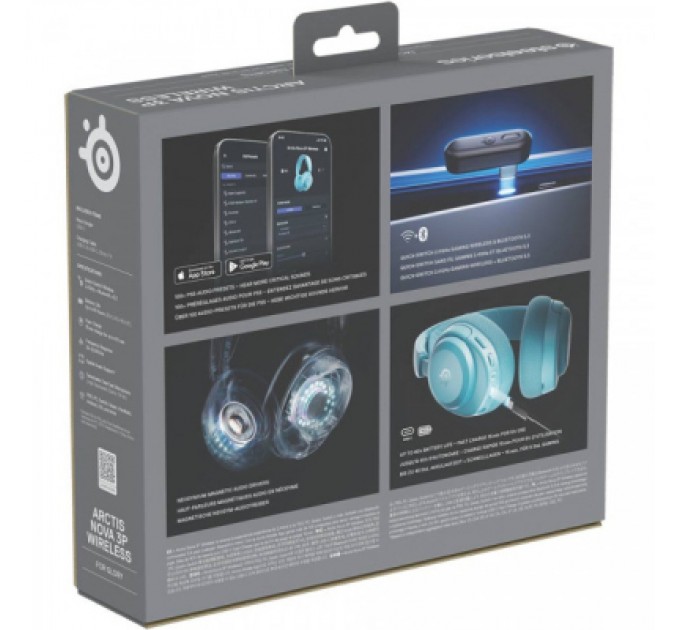 SteelSeries Навушники SteelSeries Arctis Nova 3P Wireless MultiPlatform Aqua (61688)