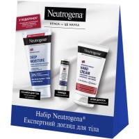 Набір косметики Neutrogena Експертний догляд для тіла Крем для рук 50 мл + Помада 4.8 г + Лосьйон для тіла 75 мл (3574661864976)