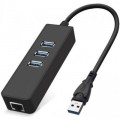 Dynamode Концентратор Dynamode USB 3.0 Type-A - RJ45 Gigabit Lan, 3*USB 3.0 (USB3.0-Type-A-RJ45-HUB3)
