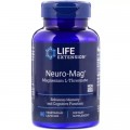 Life Extension Мінерали Life Extension Магній L-треонат, Magnesium L-Threonate, Neuro-Mag, 90 капсу (LEX-16039)