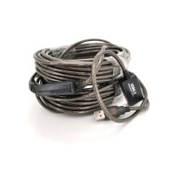 Дата кабель USB 2.0 AM/AF 20.0m active transparent Voltronic (YT-AECWC AM/AF-20.0m)