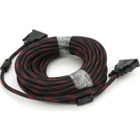 Кабель мультимедійний DVI M to DVI M 10.0m 24+1pin black/red Merlion (YT-DVI(M)/(M)NY/RD-10m)