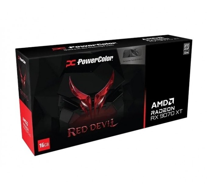 PowerColor Відеокарта AMD Radeon RX 9070 XT 16GB GDDR6 Red Devil Backplate Special Edition PowerColor (RX9070XT 16G-E/OC/BP)