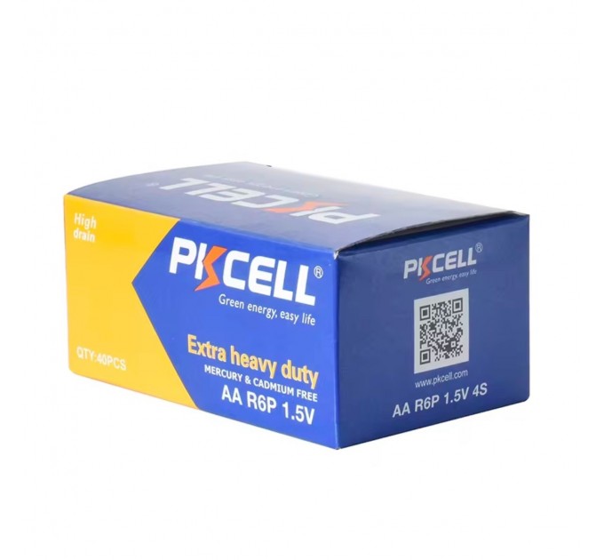 PkCell Батарейка PKCELL Extra Heavy Duty AA/LR06 BL 40шт (PKCR0640)