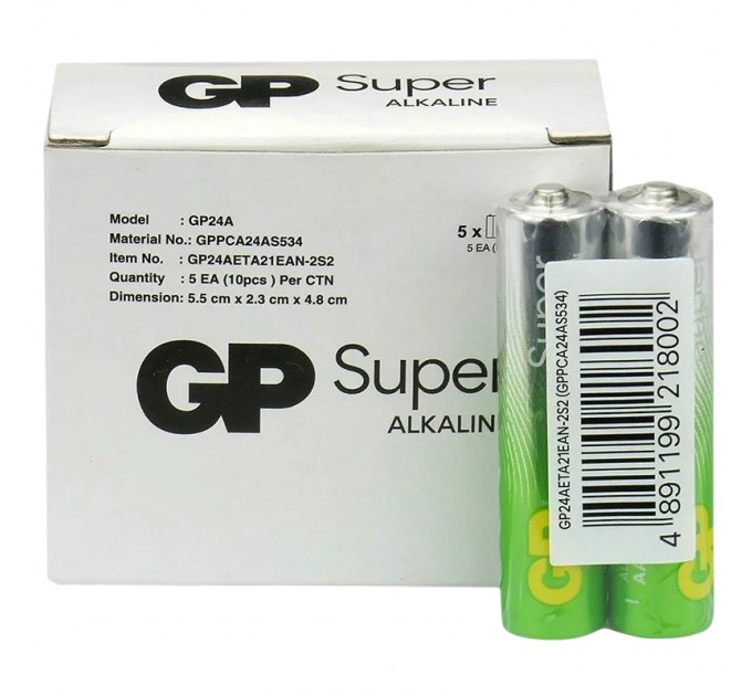 Gp Батарейка GP Super Alkaline AAA/LR03 10шт