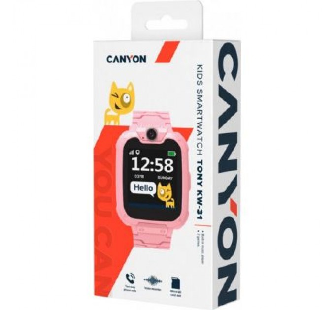 Canyon Смарт-годинник Canyon CNE-KW31RR Kids smartwatch Tony, Pink (CNE-KW31RR)